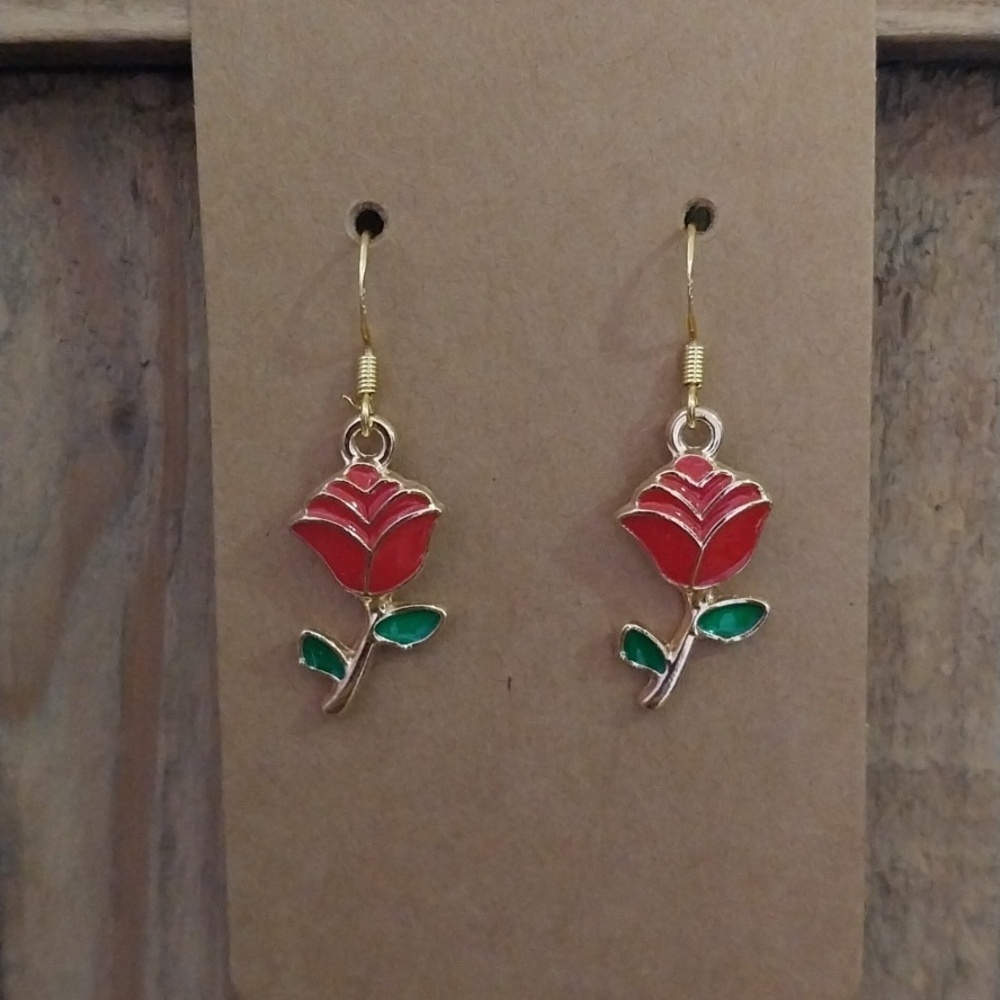 Valentine's Day Flower Earrings